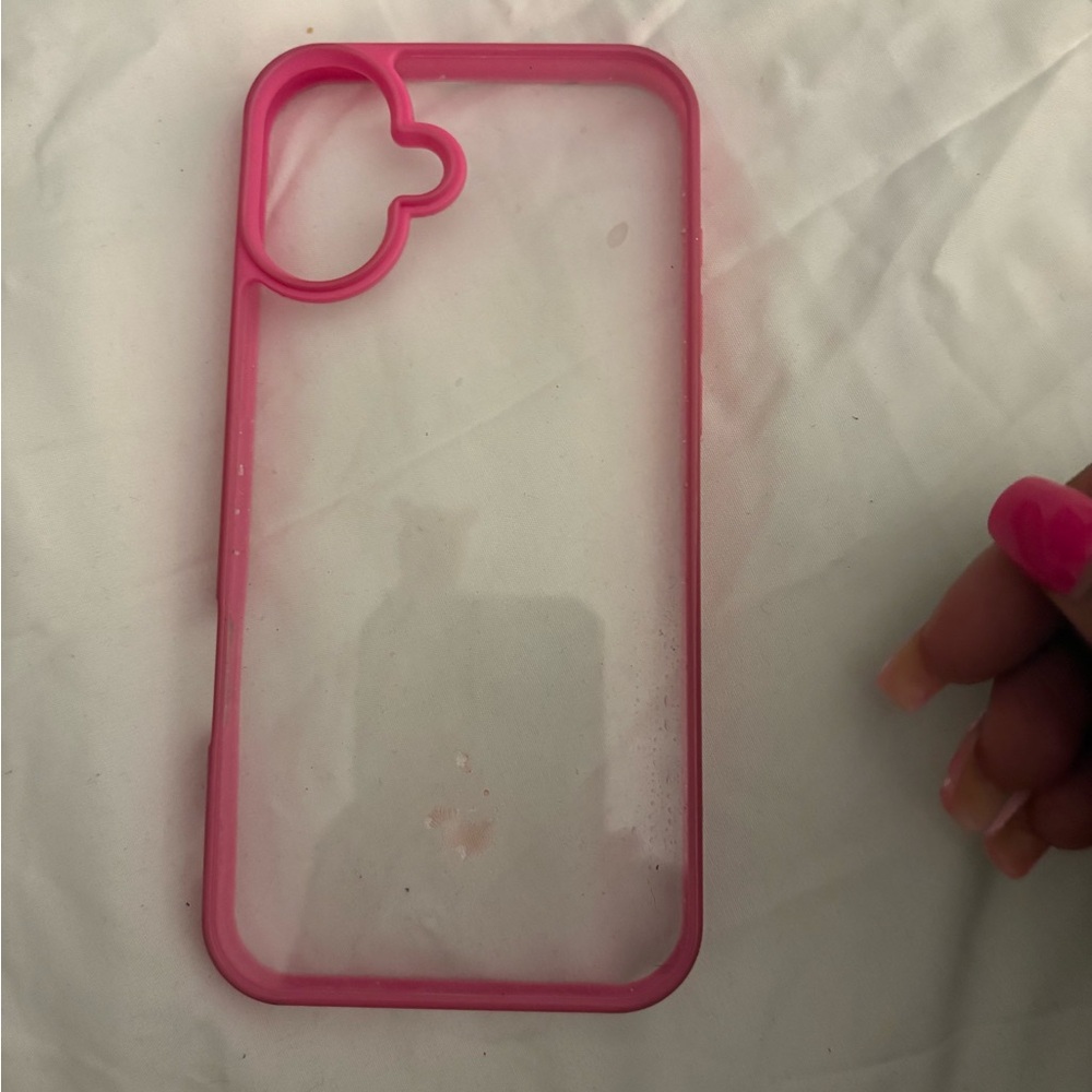 Pink and Clear IPhone 16 Plus Case